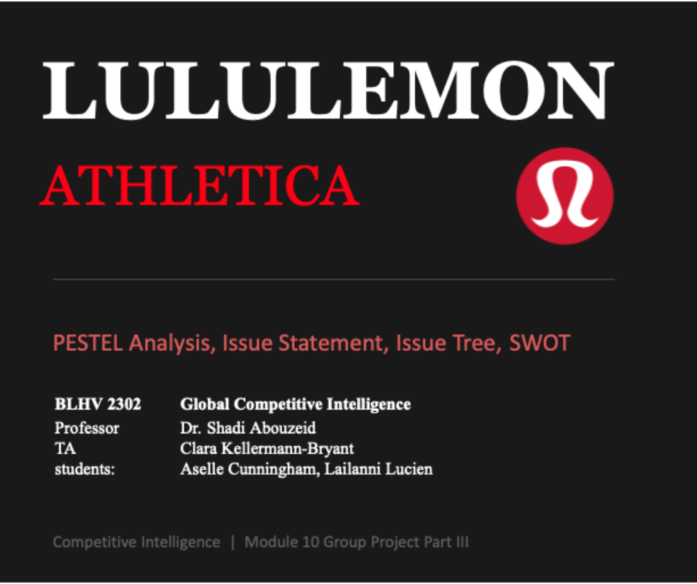 Lululemon Project