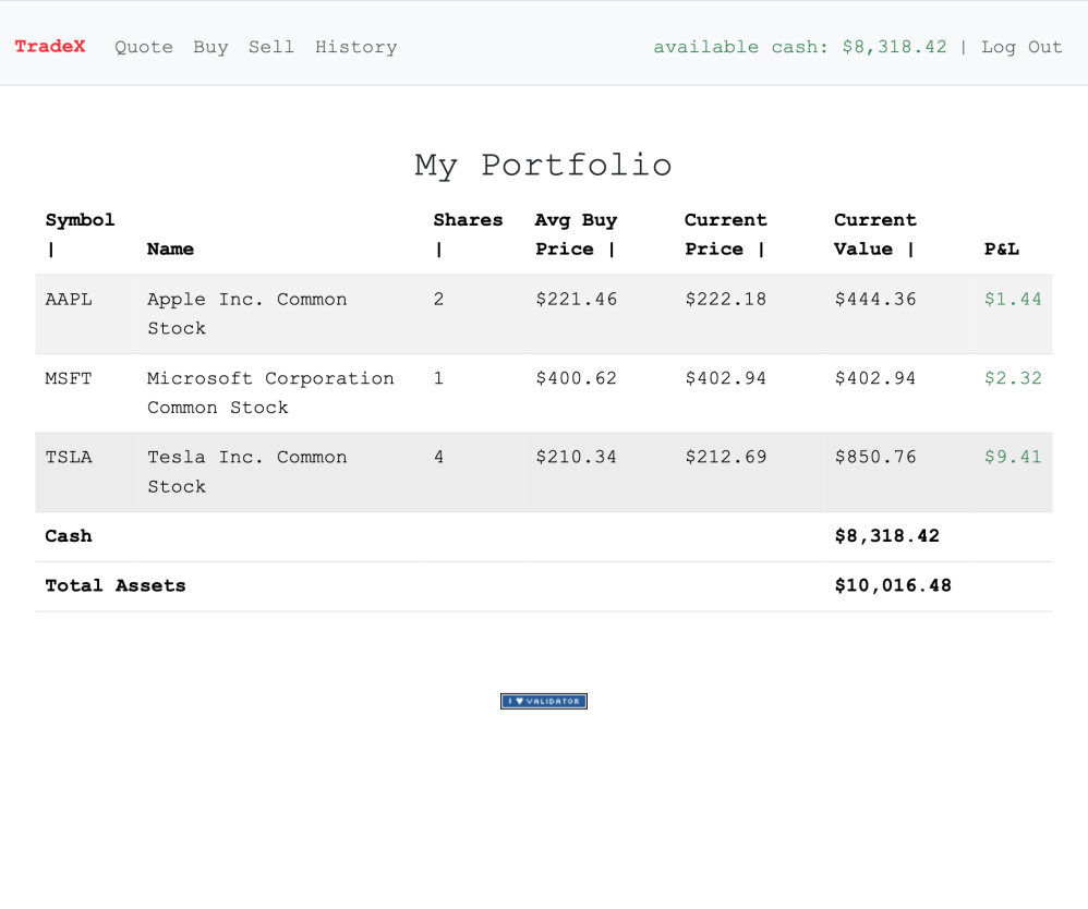 Stock Trading Simulator